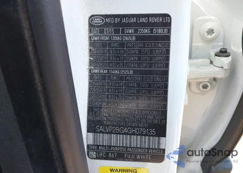 2016 Land Rover Range Rover Evoque Se/Se Premium from USA, damaged, VIN SALVP2BG4GH079135